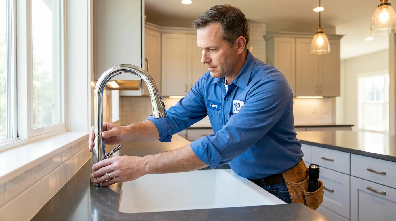 Kitchen faucet installation by Johns Plumbing LLC in Anoka